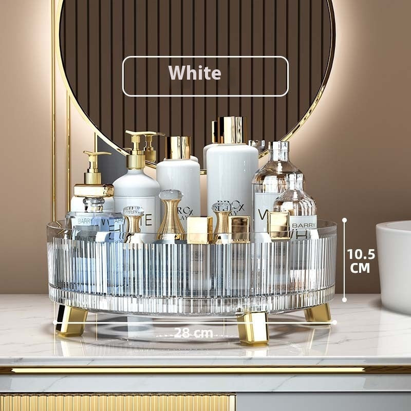 Plastic Cosmetics Rotating Storage Box