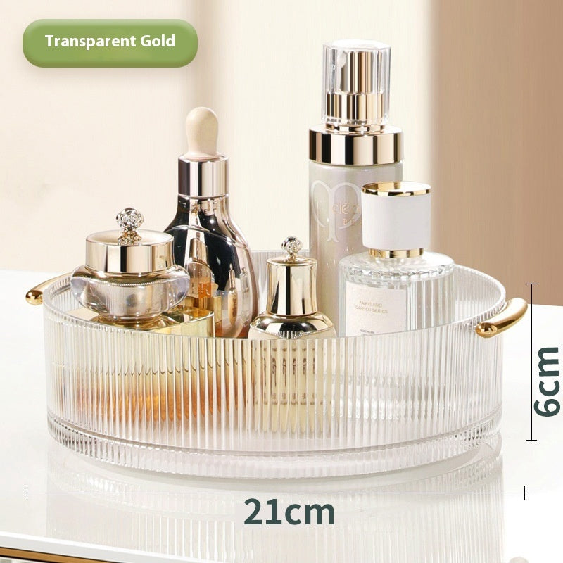 Plastic Cosmetics Rotating Storage Box