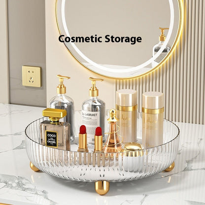 Plastic Cosmetics Rotating Storage Box
